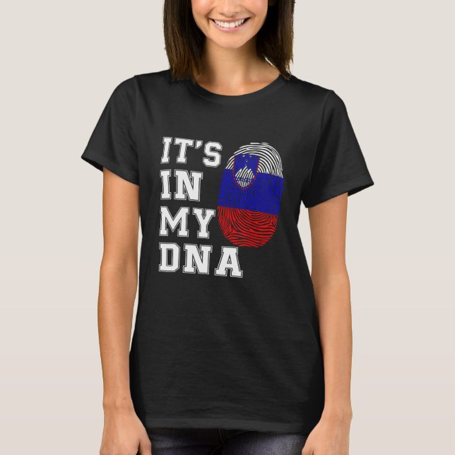 Det är i min DNA-slovenska Proud Slovenska Flagga T Shirt (Framsida)