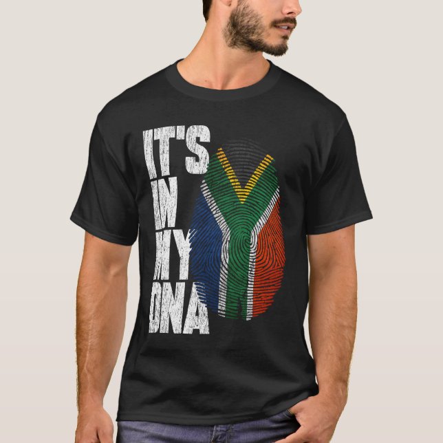 Det är i min DNA South African Proud South Afrika T Shirt (Framsida)