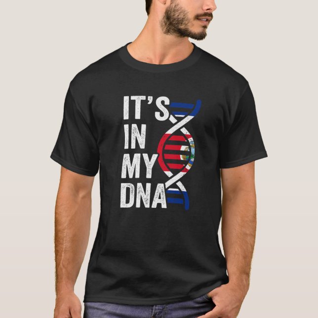 Det är i min DNA-stolpe Costa Ricas rötter - latin T Shirt (Framsida)