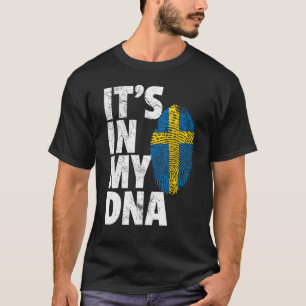 Det är i min DNA-Sverige, svenska Flagga Women T Shirt