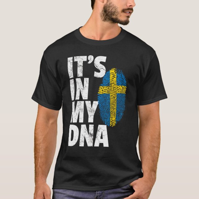 Det är i min DNA-Sverige, svenska Flagga Women T Shirt (Framsida)