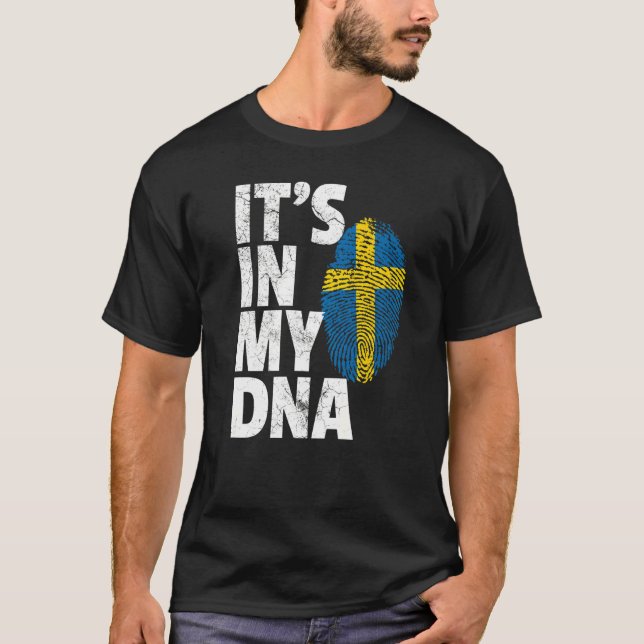 Det är i min DNA-Sverige, svenska Flagga Women T Shirt (Framsida)