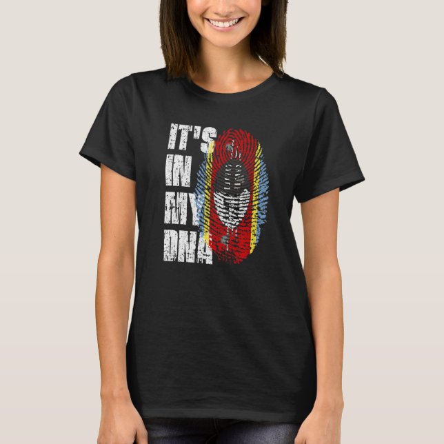 Det är i min Dna Swaziland Flagga Swazi T Shirt (Framsida)