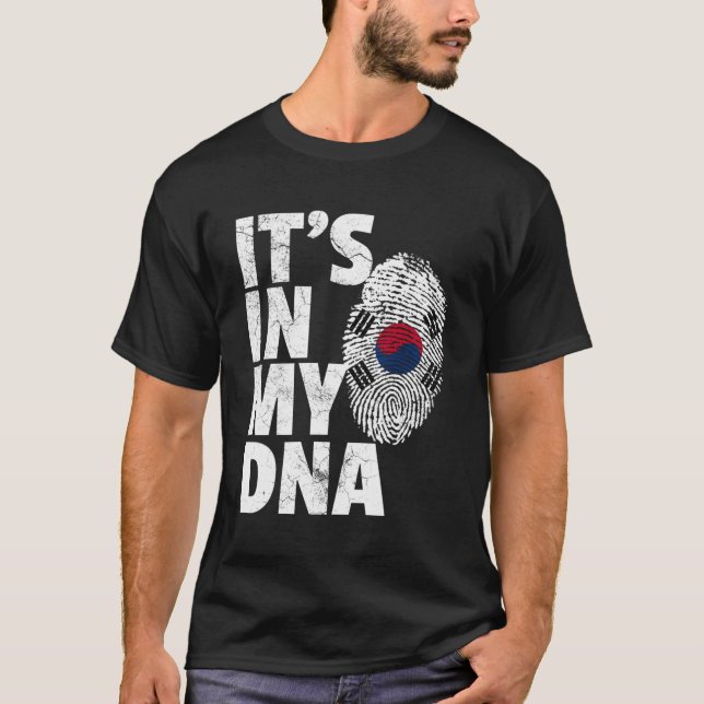 Det är i min Dna Sydkorea koreanska Flagga T Shirt (Framsida)