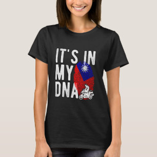 Det är i min DNA Taiwanesiska Flagga-motorcykel ri T Shirt
