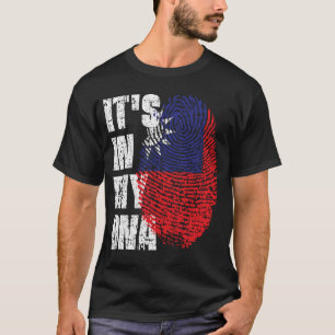 DET ÄR I MIN DNA Taiwans Flagga Boy Girl Gift T Shirt