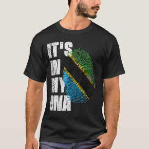 DET ÄR I MIN DNA Tanzania Flagga T Shirt