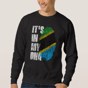 Det är i min Dna Tanzania-Flagga Tanzanian Lång Ärmad Tröja
