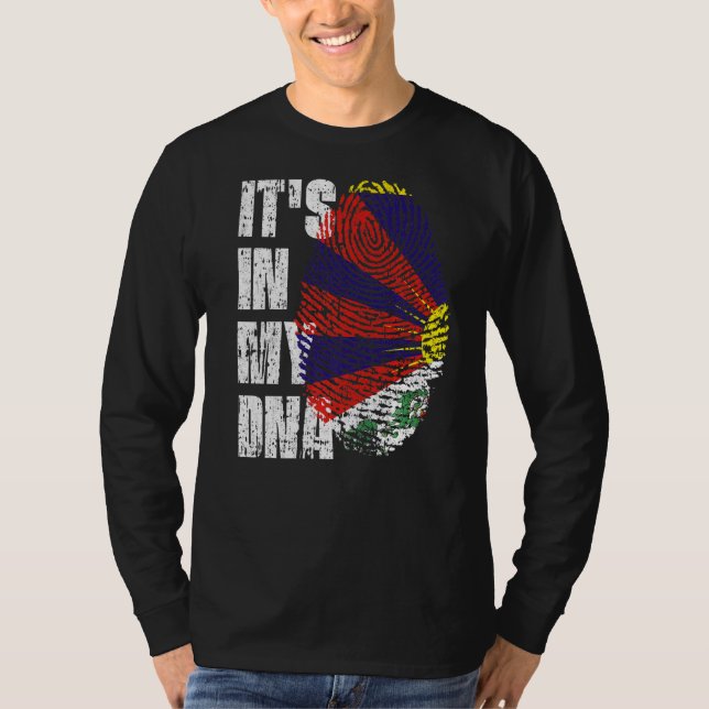 Det är i min Dna Tibet-Flagga tibetansk T Shirt (Framsida)