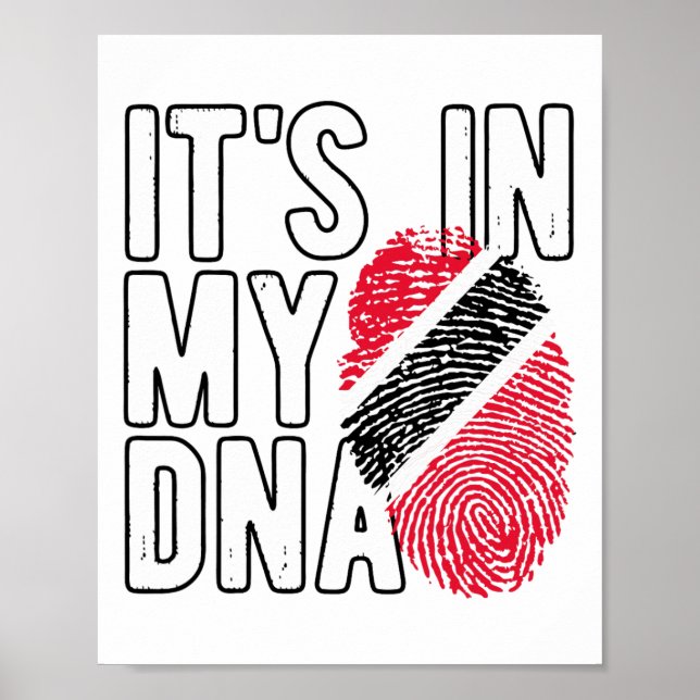 Det Är I Min Dna Trinidad Och Tobygo Flagga Stolt  Poster (Framsidan)