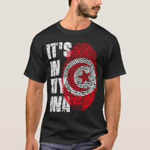 DET ÄR I MIN DNA Tunisien Flagga Boy Girl Gift T Shirt