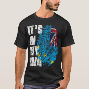 DET ÄR I MIN DNA Tuvalu Flagga Boy Girl Gift T Shirt