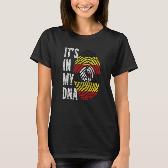 Det är i min Dna Uganda Flagga Ugandan T Shirt (Framsida)