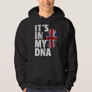 Det är i min Dna Uk England Union Jack Flagga Hoodie