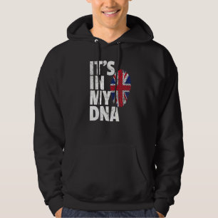 Det är i min Dna Uk England Union Jack Flagga Hoodie