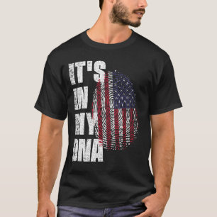 DET ÄR I MIN DNA United Stater Flagga T Shirt