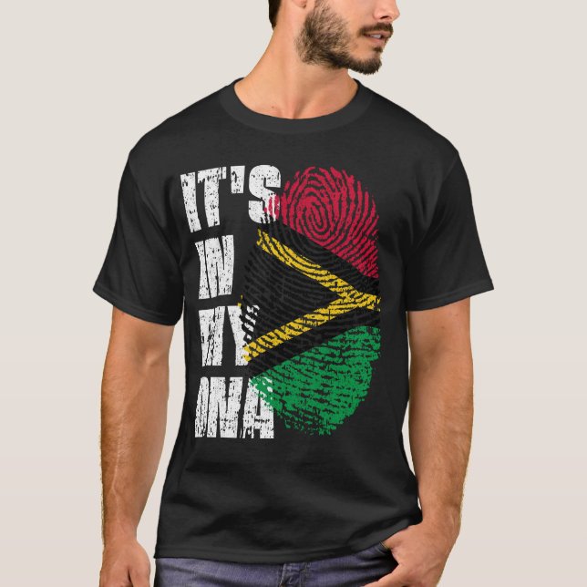 DET ÄR I MIN DNA Vanuatu Flagga Boy Girl Gift T Shirt (Framsida)