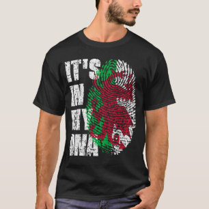 DET ÄR I MIN DNA Wales Flagga Welsh T Shirt