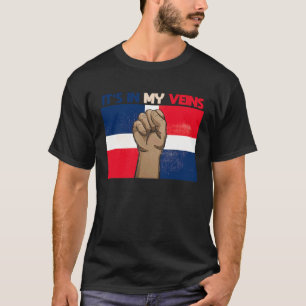 det är i mina ådror patriotiska arv Dominikanska r T Shirt