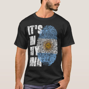DET ÄR I MITT DNA Argentina Flagga Boy Girl Gift T Shirt