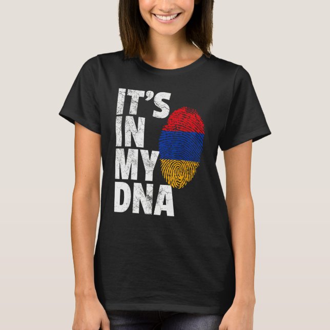 DET ÄR I MITT DNA Armenien Flagga T Shirt Gift (Framsida)