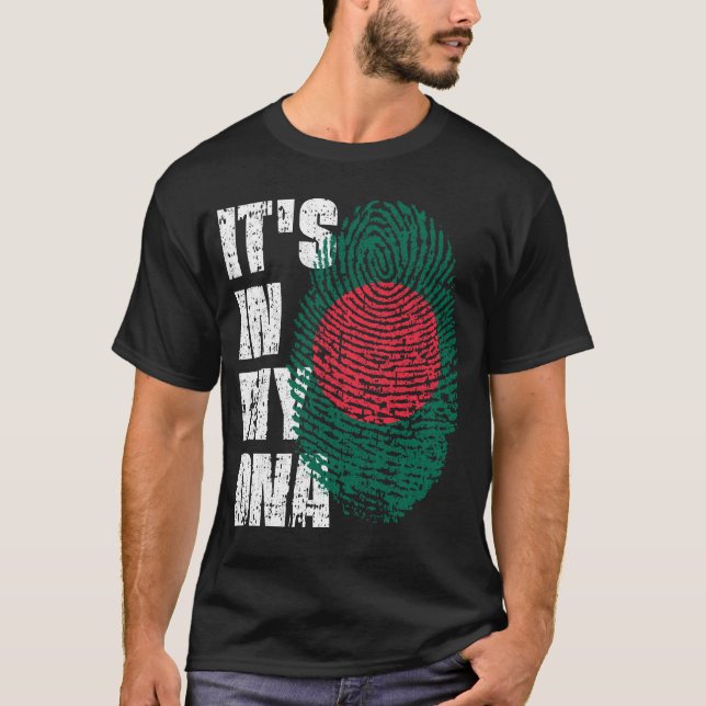 DET ÄR I MITT DNA Bangladesh Flagga Boy Girl Gift T Shirt (Framsida)