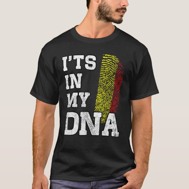 Det är i mitt DNA-belgiska fingeravtrycksproud Bel T Shirt (Framsida)