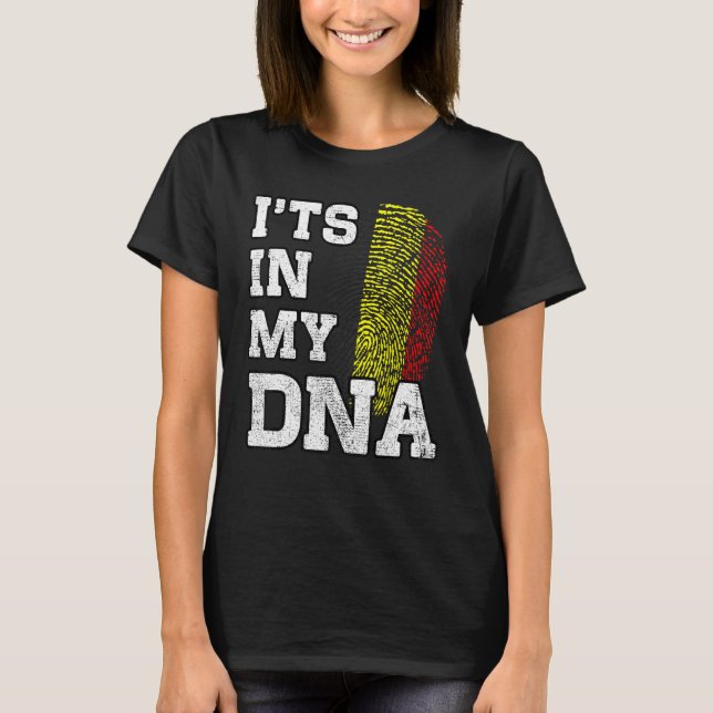 Det är i mitt DNA-belgiska fingeravtrycksproud Bel T Shirt (Framsida)