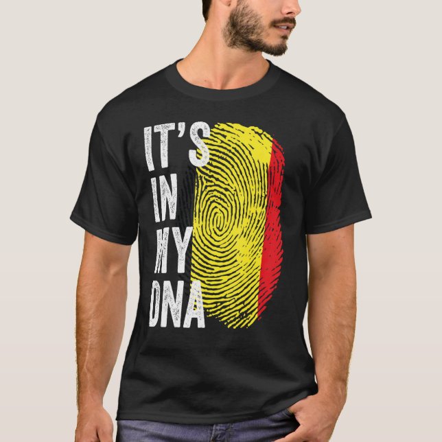 Det är i mitt Dna Belgium-fotbollslag i Belgien.. T Shirt (Framsida)