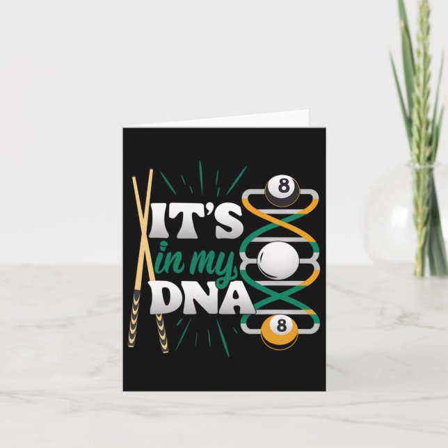Det är i mitt Dna - Billiard Queue Bassäng Player Kort (Framsida)