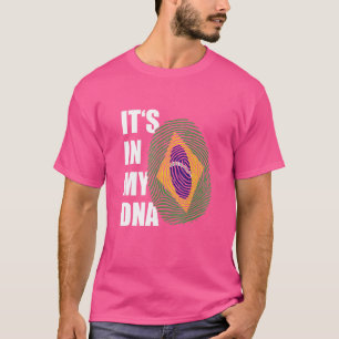 Det är i mitt DNA-brasilianska rötter, fingeravtry T Shirt