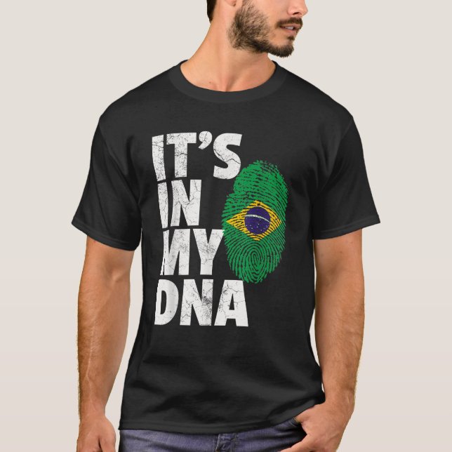 Det är i mitt DNA Brasilien, det brasilianska Prid T Shirt (Framsida)