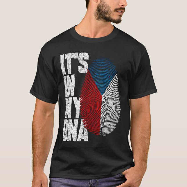 Det är i mitt DNA Czechia Shirt Proud Hispanic Gif T (Framsida)