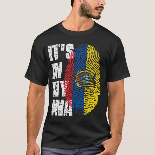 DET ÄR I MITT DNA Ecuador Flagga Boy Girl Gift T Shirt (Framsida)