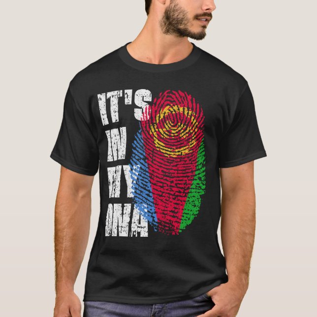 DET ÄR I MITT DNA Eritrea Flagga Boy Girl Gift T Shirt (Framsida)
