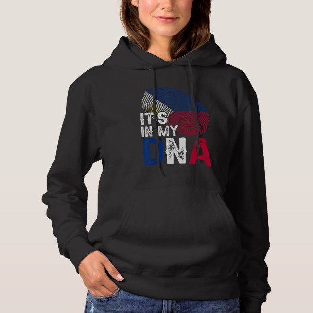 Det är i mitt Dna Filippinerna Flagga Fingerprint  T Shirt (Framsida)