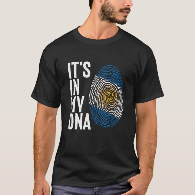 Det är i mitt DNA Fingerprint Argentina-Pride Su T Shirt (Framsida)
