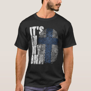 Det är i mitt DNA finska Suomi Finlands Flagga Gif T Shirt