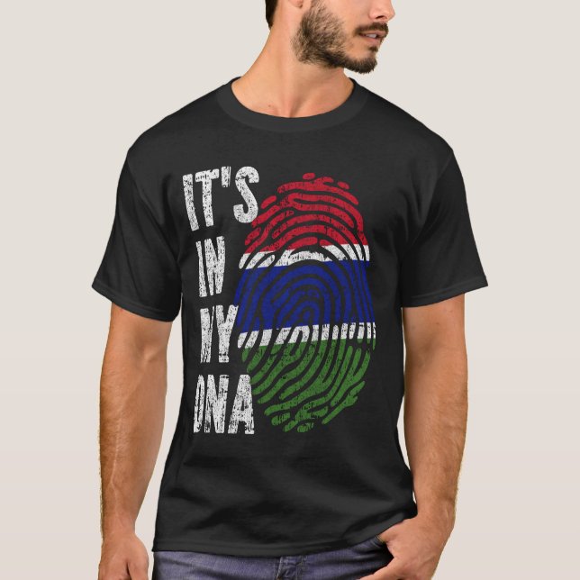 DET ÄR I MITT DNA, Gambia Flagga Manar Women Kids T Shirt (Framsida)