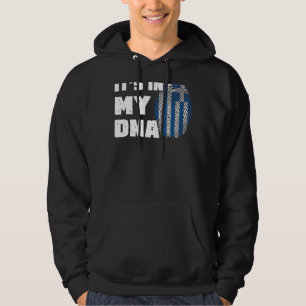 Det är i mitt DNA Greece Flagga Fingerprint Manar  Hoodie