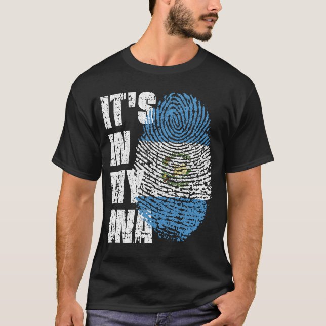 DET ÄR I MITT DNA Guatemala Flagga Boy Girl Gift T Shirt (Framsida)