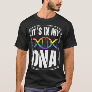 Det är i mitt DNA HBTQ Gay Pride Flagga Citat Dubb T Shirt
