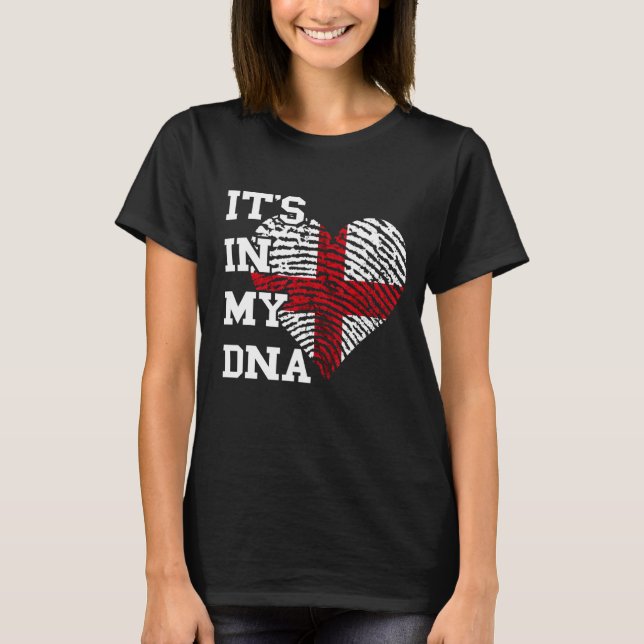 Det är i mitt DNA-hjärthumbmark St George's Kor E T Shirt (Framsida)