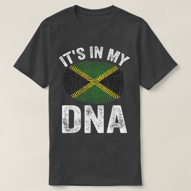 Det är i mitt DNA Jamaican Gift Proud Jamaica Flag T Shirt (Design framsida)