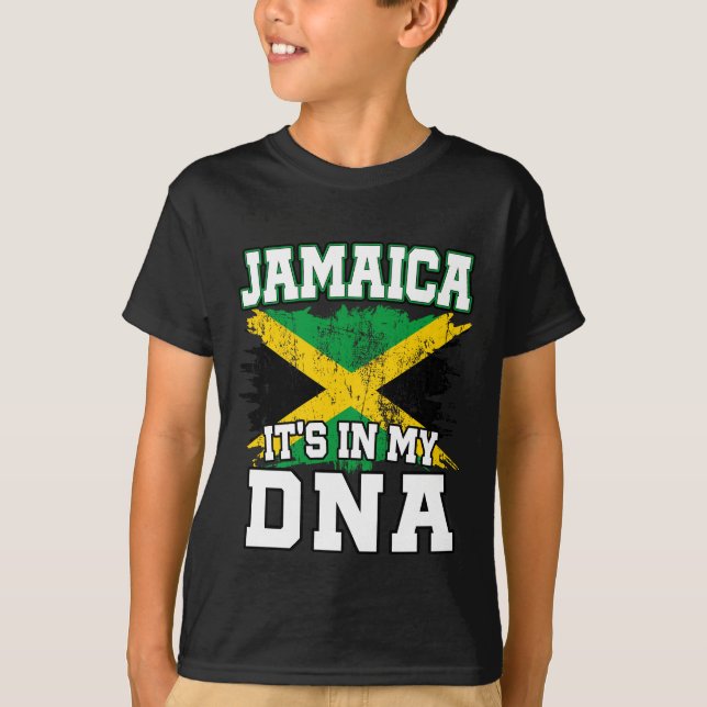 Det är i mitt DNA Jamaican-Pride Jamaica Flagga Äl T Shirt (Framsida)
