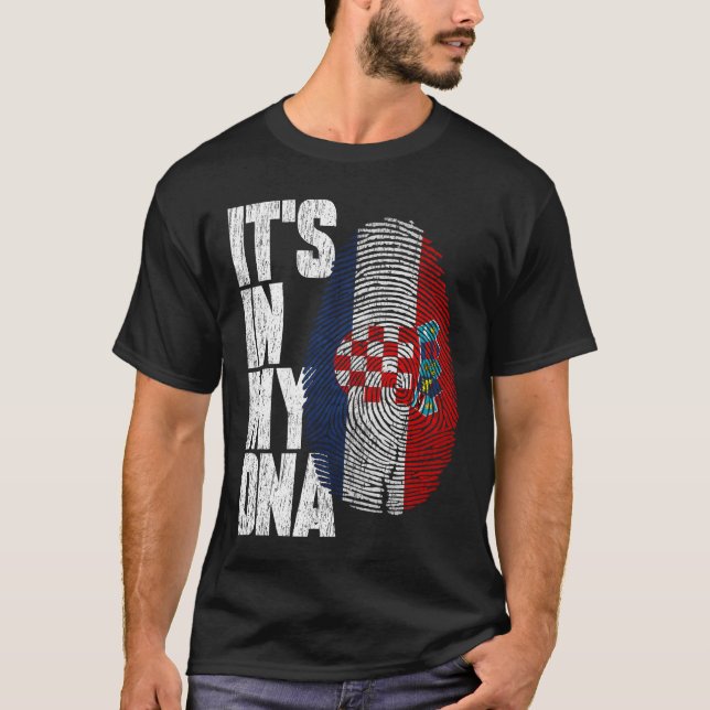 Det är i mitt DNA-kroatiska Shirt Proud Hispanic G T (Framsida)