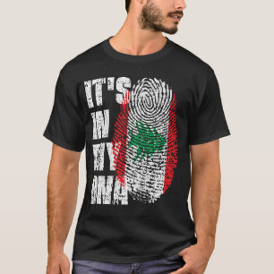 DET ÄR I MITT DNA Libanon Flagga Boy Girl Gift T Shirt