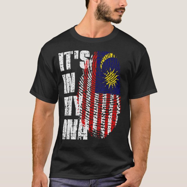 Det är i mitt Dna Malaysia-Flagga T Shirt (Framsida)