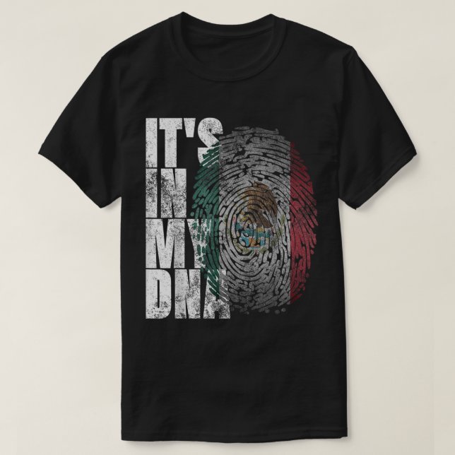 Det är i mitt DNA, mexikanska skirt Proud Hispanic T Shirt (Design framsida)