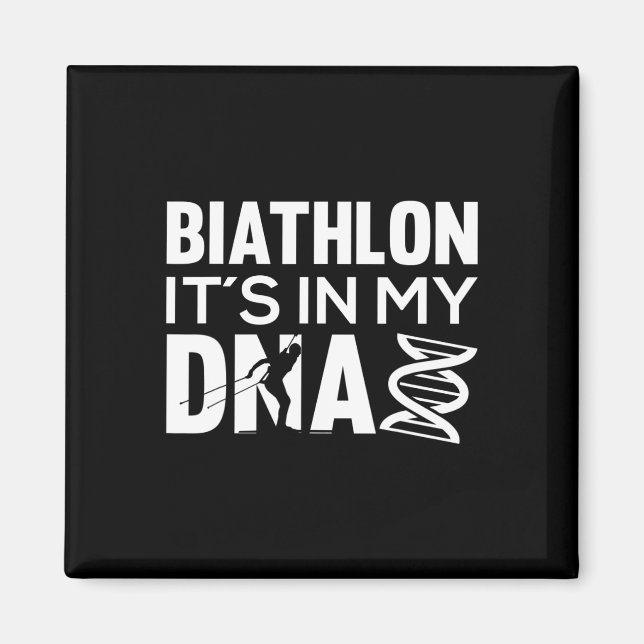 Det är i mitt DNA-motiv för en biatlete Magnet (Framsidan)